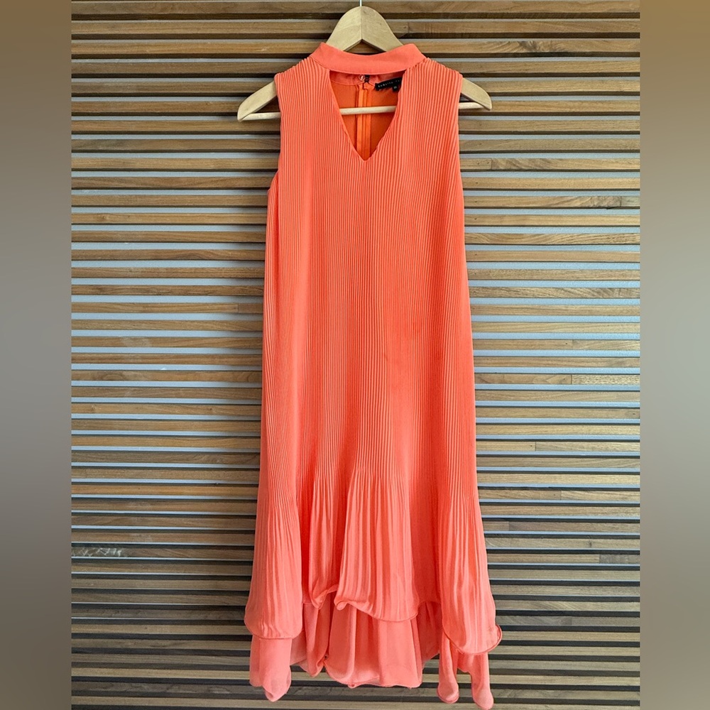 English Factory Coral Pleated Midi Dress – XS
